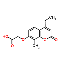 [(4-Ethyl-8-methyl-2-oxo-2H-chromen-7-yl)oxy]acetic acid结构式