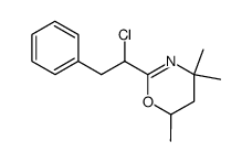 2-(1-chloro-2-phenylethyl)-4,4,6-trimethyl-5,6-dihydro-4H-1,3-oxazine Structure