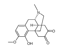 ent-4-hydroxy-3-methoxy-17-methyl-morphinane-6,7-dione结构式