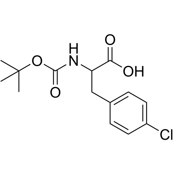2-((tert-Butoxycarbonyl)amino)-3-(4-chlorophenyl)propanoic acid Structure