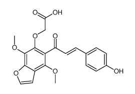 2-[[5-[(E)-3-(4-hydroxyphenyl)prop-2-enoyl]-4,7-dimethoxy-1-benzofuran-6-yl]oxy]acetic acid Structure