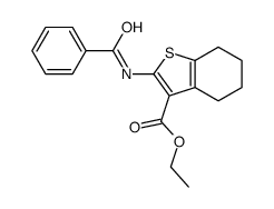 ethyl 2-benzamido-4,5,6,7-tetrahydro-1-benzothiophene-3-carboxylate结构式