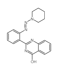 2-[2-(1-piperidyldiazenyl)phenyl]-1H-quinazolin-4-one结构式