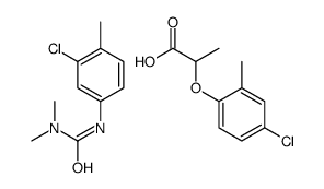 2-(4-chloro-2-methylphenoxy)propanoic acid,3-(3-chloro-4-methylphenyl)-1,1-dimethylurea Structure