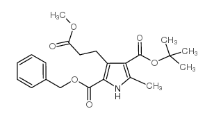 2-苄基-3-(3-甲氧基-3-氧代丙基)-5-甲基-1H-吡咯-2,4-二羧酸-4-叔丁酯结构式