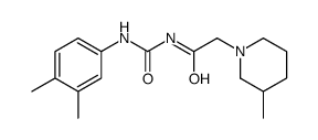 N-[(3,4-dimethylphenyl)carbamoyl]-2-(3-methylpiperidin-1-yl)acetamide结构式