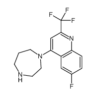 1-[6-Fluoro-2-(trifluoromethyl)quinolin-4-yl]homopiperazine 97结构式