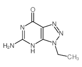 3-amino-9-ethyl-2,4,7,8,9-pentazabicyclo[4.3.0]nona-1,3,6-trien-5-one结构式