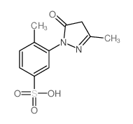 Benzenesulfonicacid, 3-(4,5-dihydro-3-methyl-5-oxo-1H-pyrazol-1-yl)-4-methyl-结构式