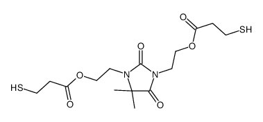 (4,4-dimethyl-2,5-dioxoimidazolidine-1,3-diyl)diethane-2,1-diyl bis([3-mercaptopropionate] Structure