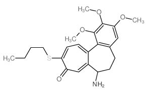 7-amino-10-butylsulfanyl-1,2,3-trimethoxy-6,7-dihydro-5H-benzo[a]heptalen-9-one结构式