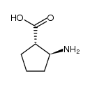 (+/-)-trans-2-amino-cyclopentane carboxylic acid结构式