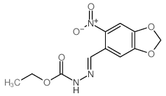ethyl N-[(6-nitrobenzo[1,3]dioxol-5-yl)methylideneamino]carbamate结构式