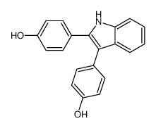 4,4'-[1H-Indole-2,3-diyl]bis(phenol)结构式