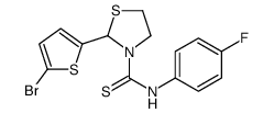 3-Thiazolidinecarbothioamide,2-(5-bromo-2-thienyl)-N-(4-fluorophenyl)-(9CI) Structure