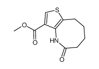 5-oxo-4,5,6,7,8,9-hexahydro-thieno[3,2-b]azocine-3-carboxylic acid methyl ester结构式