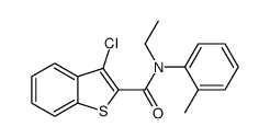 Benzo[b]thiophene-2-carboxamide, 3-chloro-N-ethyl-N-(2-methylphenyl)- (9CI) Structure