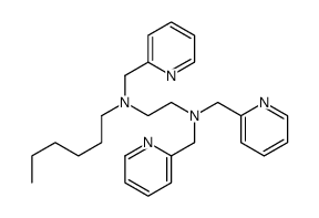 N-hexyl-N,N',N'-tris(pyridin-2-ylmethyl)ethane-1,2-diamine结构式