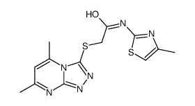 Acetamide, 2-[(5,7-dimethyl-1,2,4-triazolo[4,3-a]pyrimidin-3-yl)thio]-N-(4-methyl-2-thiazolyl)- (9CI) picture