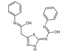 N-phenyl-2-[5-(phenylcarbamoylamino)-1,3,4-thiadiazol-2-yl]acetamide结构式