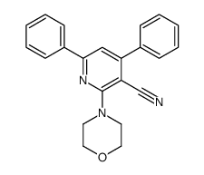 2-morpholin-4-yl-4,6-diphenylpyridine-3-carbonitrile结构式