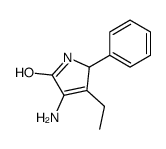 4-amino-3-ethyl-2-phenyl-1,2-dihydropyrrol-5-one结构式