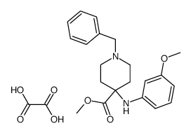 methyl 4-[N-(3-methoxyphenyl)amino]-1-(phenylmethyl)-4-piperidinecarboxylate ethanedioate结构式