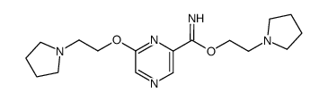 6-(2-pyrrolidin-1-yl-ethoxy)-pyrazine-2-carboximidic acid 2-pyrrolidin-1-yl-ethyl ester Structure