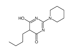 5-butyl-2-piperidin-1-yl-1H-pyrimidine-4,6-dione结构式