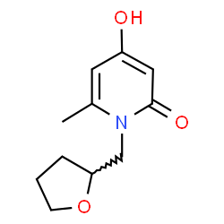 4-hydroxy-6-methyl-1-(tetrahydrofuran-2-ylmethyl)pyridin-2(1H)-one结构式