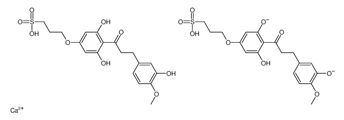 calcium,3-[3,5-dihydroxy-4-[3-(3-hydroxy-4-methoxyphenyl)propanoyl]phenoxy]propane-1-sulfonate结构式