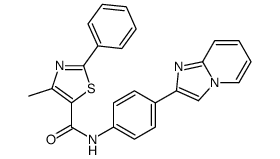 N-(4-imidazo[1,2-a]pyridin-2-ylphenyl)-4-methyl-2-phenyl-1,3-thiazole-5-carboxamide结构式
