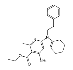 4-amino-2-methyl-9-phenethyl-6,7,8,9-tetrahydro-5H-pyrido[2,3-b]indole-3-carboxylic acid ethyl ester Structure