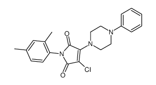 3-chloro-1-(2,4-dimethylphenyl)-4-(4-phenylpiperazin-1-yl)pyrrole-2,5-dione结构式