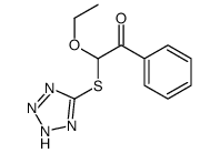 2-ethoxy-1-phenyl-2-(2H-tetrazol-5-ylsulfanyl)ethanone结构式