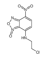 N-(2-chloroethyl)-7-nitro-3-oxido-2,1,3-benzoxadiazol-3-ium-4-amine结构式