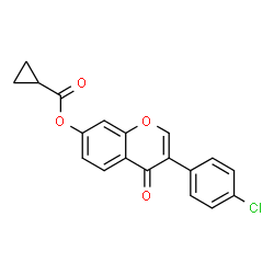 3-(4-Chlorophenyl)-4-oxo-4H-chromen-7-yl cyclopropanecarboxylate结构式