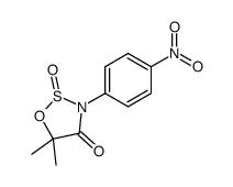 5,5-dimethyl-3-(4-nitrophenyl)-2-oxooxathiazolidin-4-one结构式