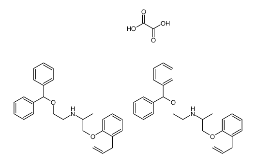 N-(2-benzhydryloxyethyl)-1-(2-prop-2-enylphenoxy)propan-2-amine,oxalic acid结构式