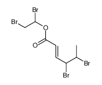 1,2-dibromoethyl 4,5-dibromohex-2-enoate Structure