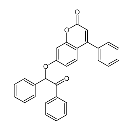 7-(2-oxo-1,2-diphenylethoxy)-4-phenylchromen-2-one Structure