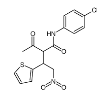 2-Acetyl-N-(4-chloro-phenyl)-4-nitro-3-thiophen-2-yl-butyramide结构式