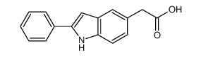 2-(2-phenyl-1H-indol-5-yl)acetic acid结构式