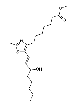 7-[5-(3-hydroxy-oct-1-enyl)-2-methyl-thiazol-4-yl]-heptanoic acid methyl ester结构式