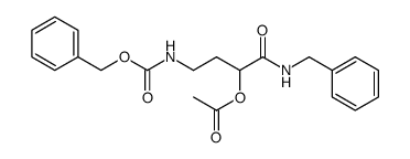 Acetic acid 1-benzylcarbamoyl-3-benzyloxycarbonylamino-propyl ester Structure