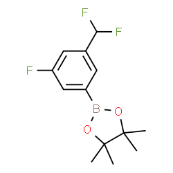 2-(3-(二氟甲基)-5-氟苯基)-4,4,5,5-四甲基-1,3,2-二氧硼烷结构式