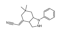 2-(6,6-dimethyl-1-phenyl-2,3,3a,5,7,7a-hexahydroindazol-4-ylidene)acetonitrile结构式