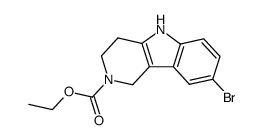 ethyl 8-bromo-1,3,4,5-tetrahydro-2H-pyrido[4,3-b]indole-2-carboxylate结构式