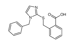 2-[(1-benzylimidazol-2-yl)sulfanylmethyl]benzoic acid Structure