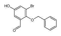 3-bromo-5-hydroxy-2-phenylmethoxybenzaldehyde Structure